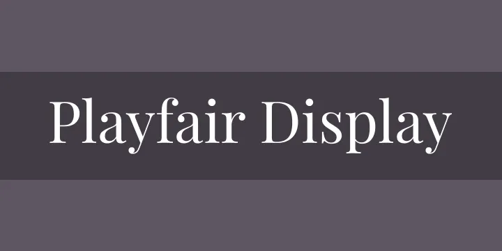 Playfair Displayのサムネイル画像