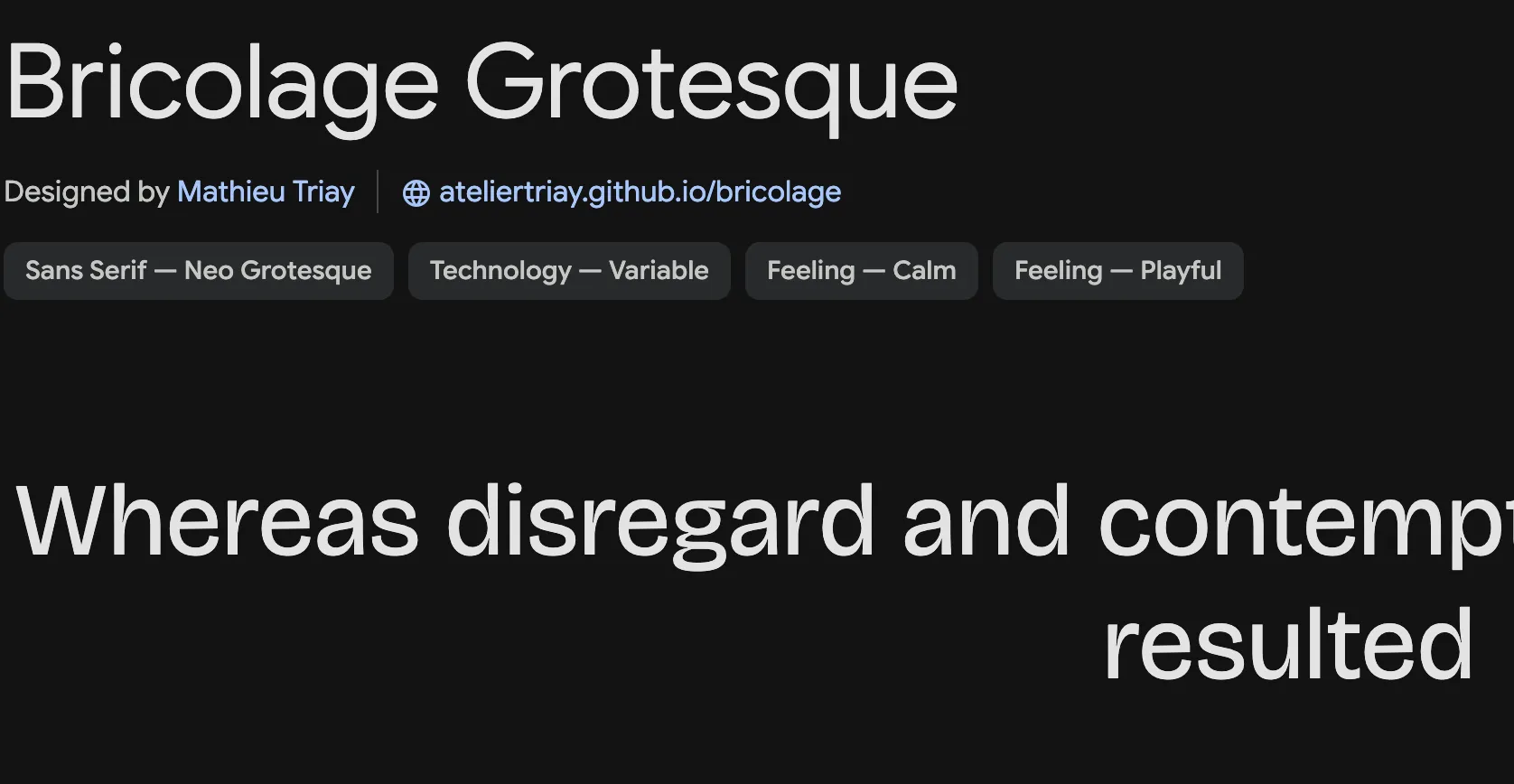 Bricolage Grotesqueのサムネイル画像