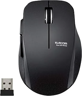 エレコム ワイヤレスマウス 静音 5ボタン Mサイズ ブラック M-FBL01DBXSBKのサムネイル画像