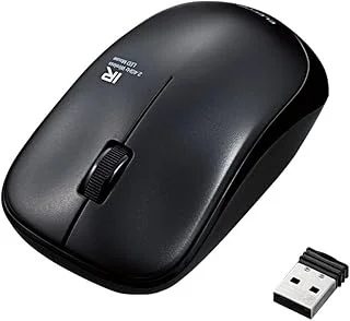 エレコム マウス ワイヤレス レシーバー付属 Mサイズ 3ボタン IRセンサー 省電力 ブラック M-IR07DRBKのサムネイル画像