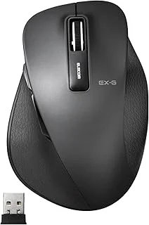 エレコム マウス ワイヤレス 握りの極み Lサイズ 5ボタン 静音 BlueLED M-XGL10DBSBKのサムネイル画像