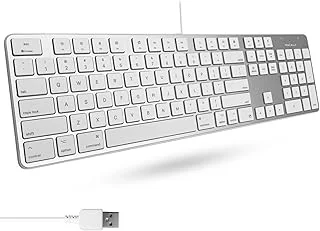 Macally SLIMKEYPROA 超薄型USB-A有線キーボード B07FFV7T4Hのサムネイル画像