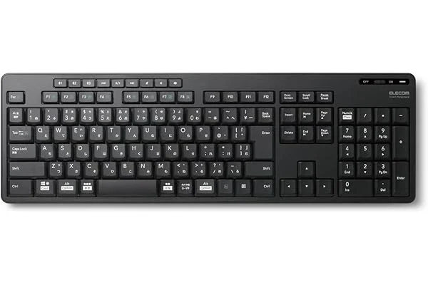 エレコム ワイヤレスキーボード Bluetooth 静音 TK-FFBM03SKBKのサムネイル画像