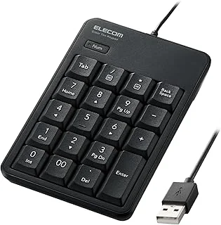 エレコム テンキー 有線 静音設計 抗菌 TK-TCM021SKBKのサムネイル画像