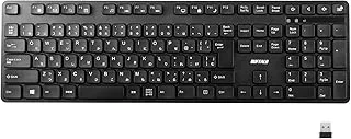バッファロー BUFFALO BSKBW325BK ワイヤレス 無線 静音フルキーボードのサムネイル画像