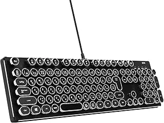 HKW タイプライター風メカニカルキーボード B07CXNTJ7Zのサムネイル画像