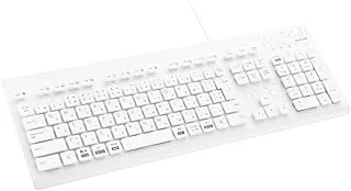 エレコム 洗える キーボード 有線 防水 IPX5対応 TK-WS01UMKWHのサムネイル画像