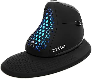 DELUX Seeker エルゴノミクスマウス M618XS 3モード ブラックのサムネイル画像
