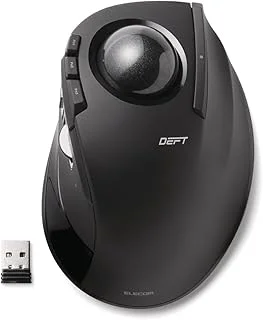 エレコム トラックボールマウス 人差し指 8ボタン チルト機能 無線 ブラック M-DT1DRBKのサムネイル画像