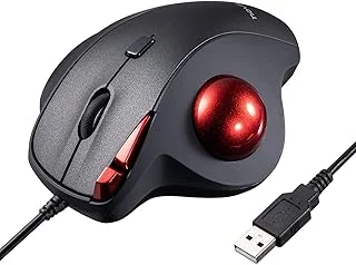 サンワダイレクト トラックボール マウス 有線 静音 5ボタン NOVA 400-MATB167のサムネイル画像