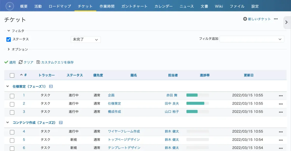 Redmineのサムネイル画像