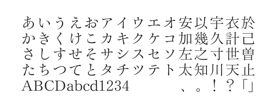 Ro本明朝新がなPr5のサムネイル画像