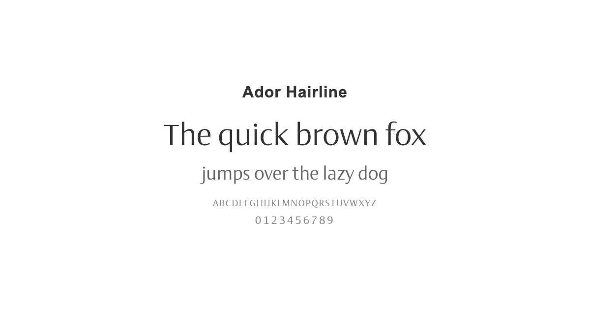 Ador Hairlineのサムネイル画像