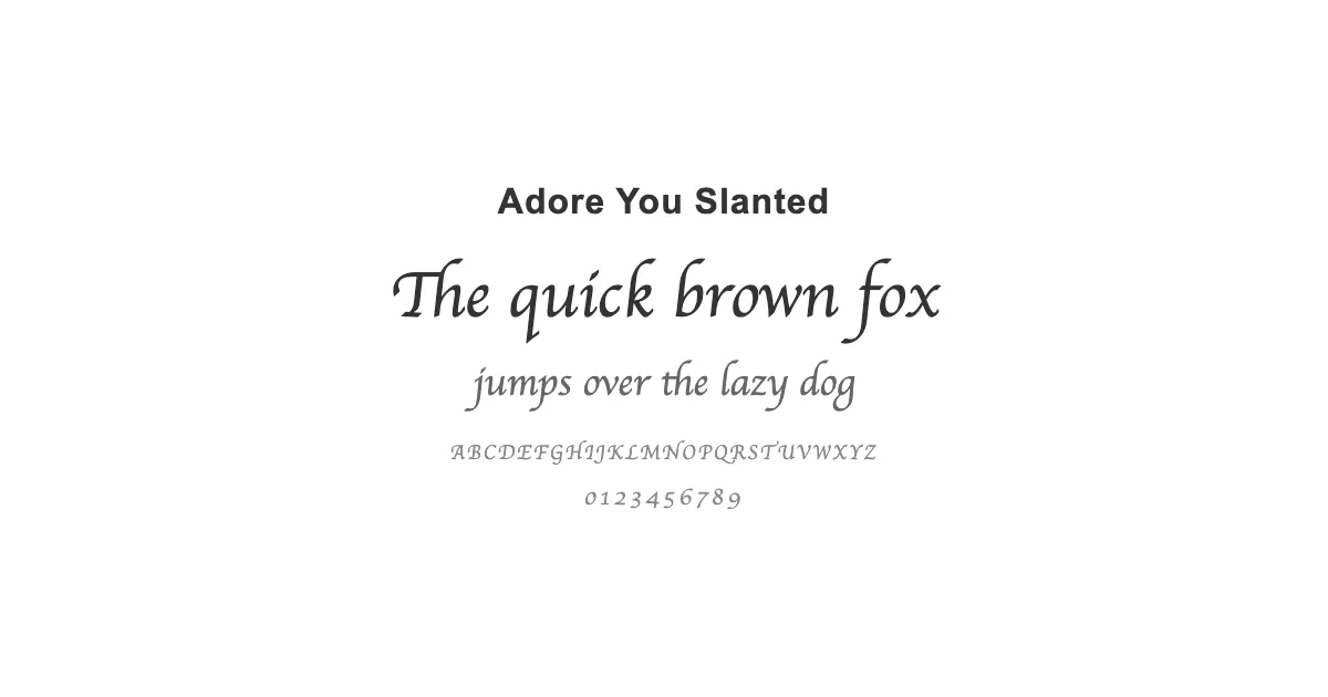Adore You Slantedのサムネイル画像