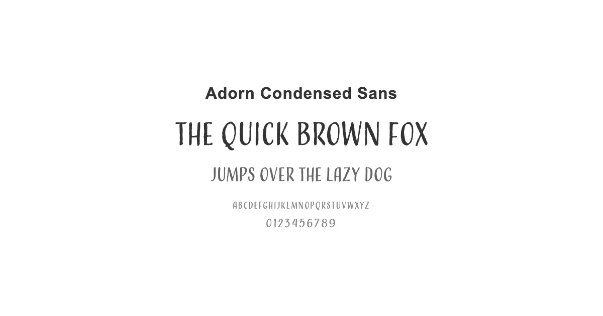 Adorn Condensed Sansのサムネイル画像