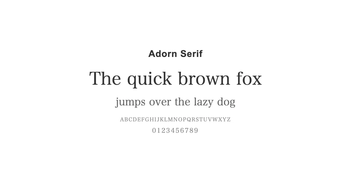 Adorn Serifのサムネイル画像