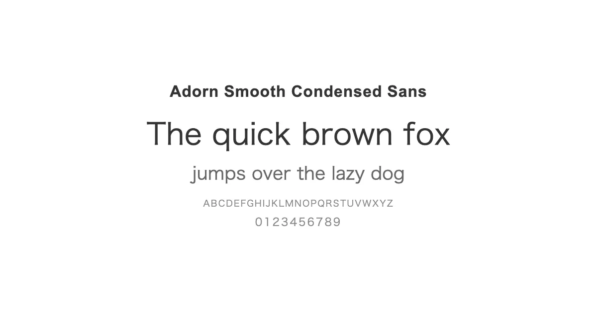 Adorn Smooth Condensed Sansのサムネイル画像