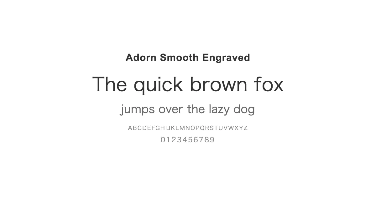 Adorn Smooth Engravedのサムネイル画像