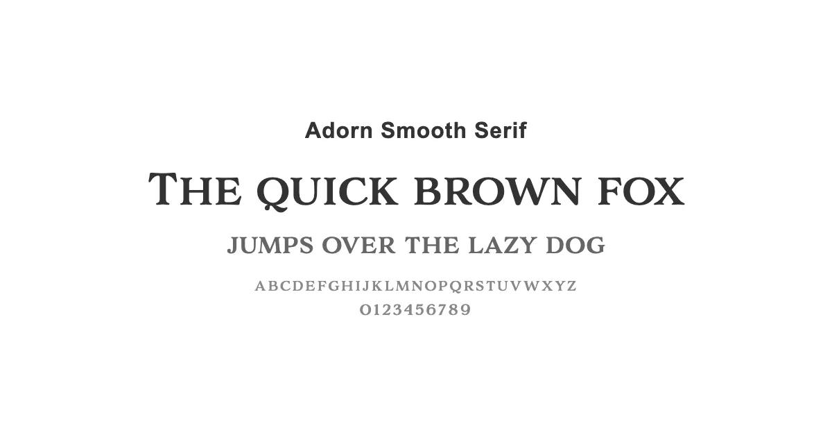 Adorn Smooth Serifのサムネイル画像