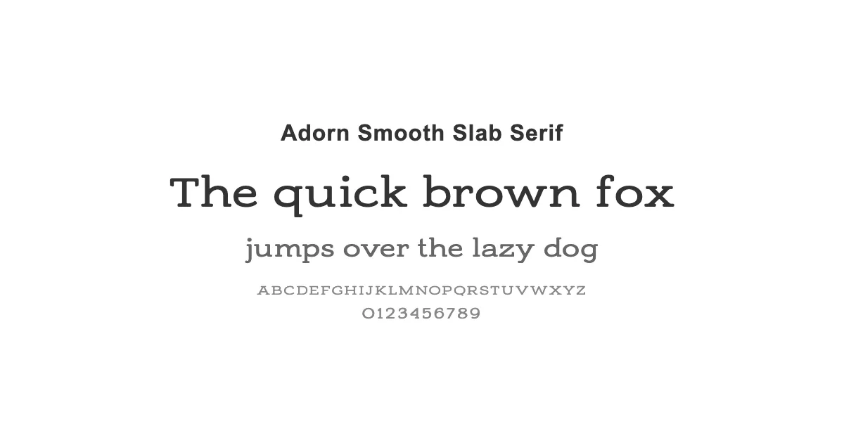 Adorn Smooth Slab Serifのサムネイル画像