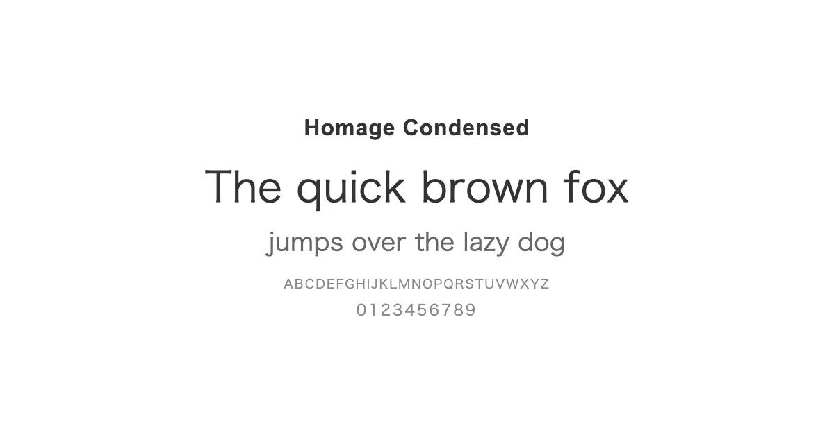 Homage Condensed