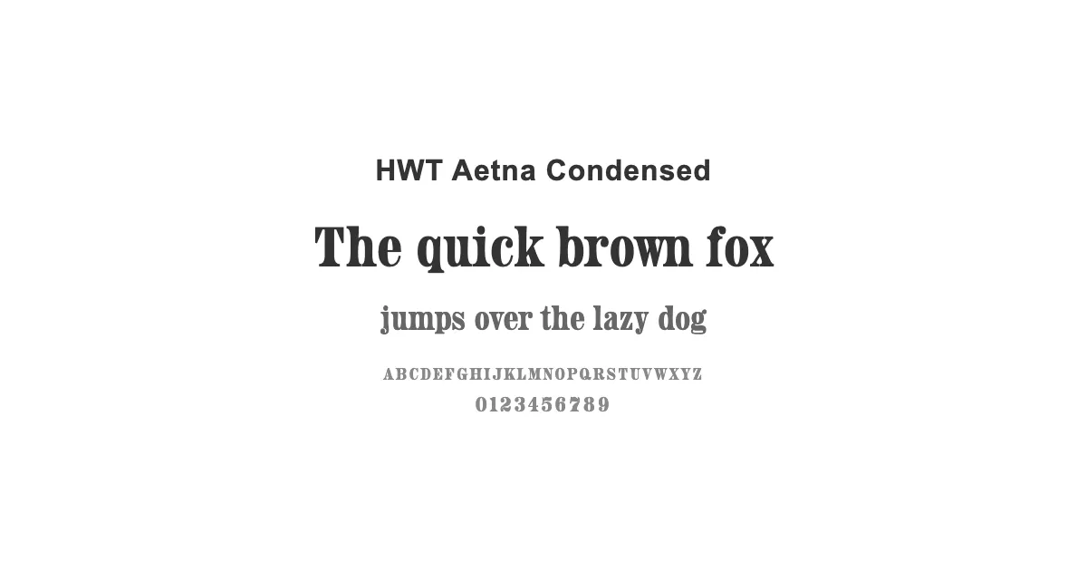 HWT Aetna Condensedのサムネイル画像
