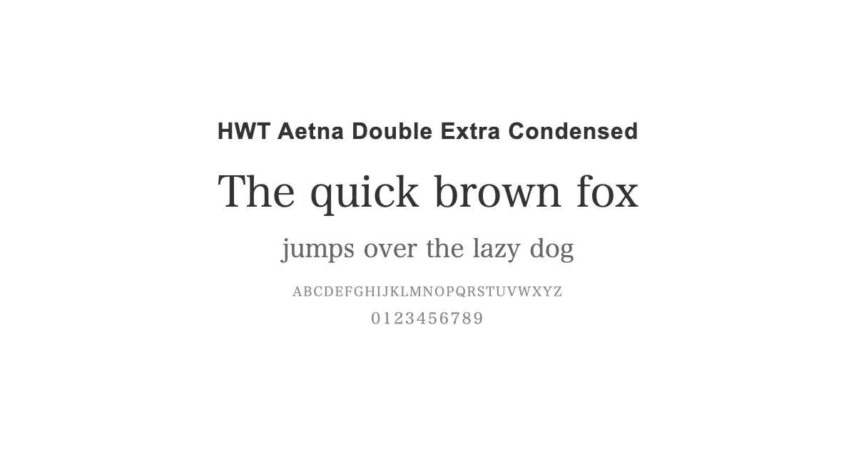 HWT Aetna Double Extra Condensedのサムネイル画像