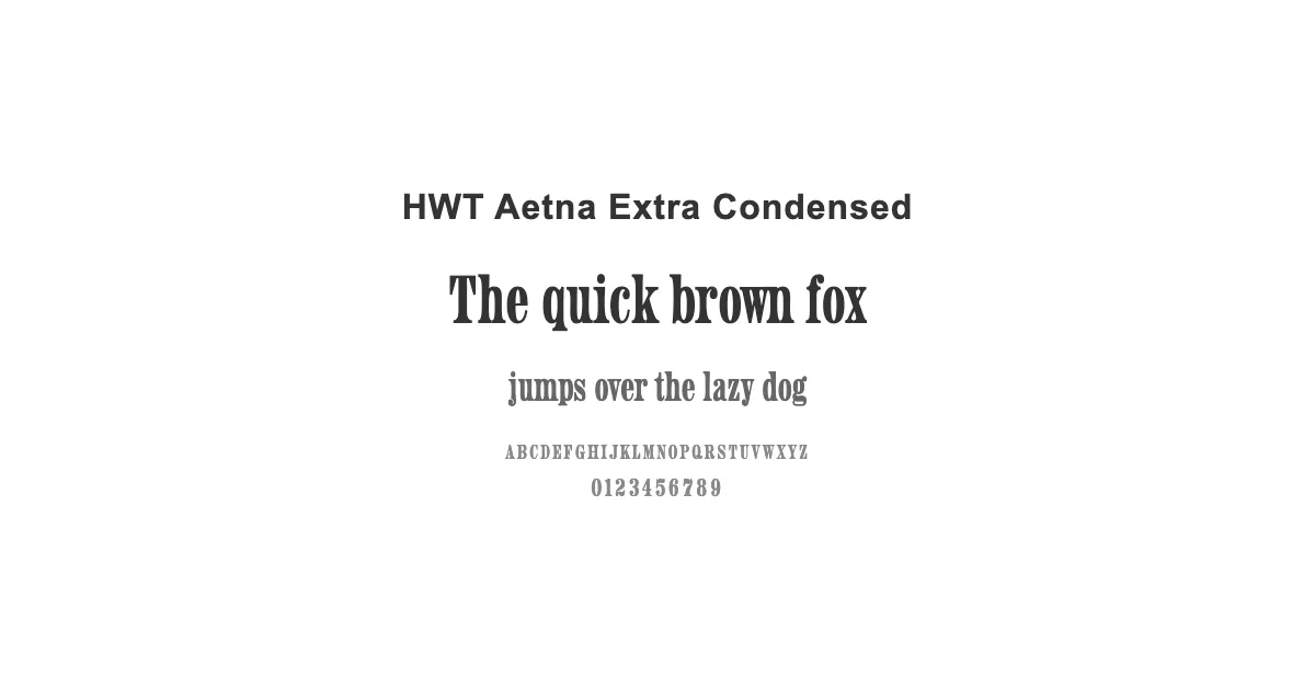 HWT Aetna Extra Condensedのサムネイル画像