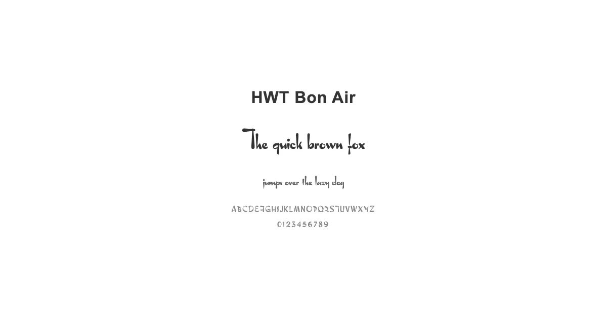 HWT Bon Airのサムネイル画像