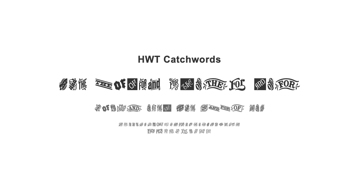 HWT Catchwordsのサムネイル画像