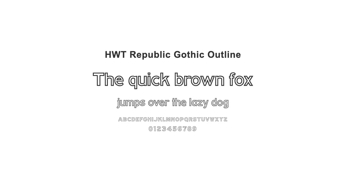 HWT Republic Gothic Outlineのサムネイル画像