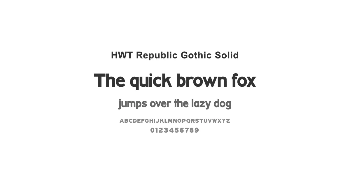 HWT Republic Gothic Solidのサムネイル画像