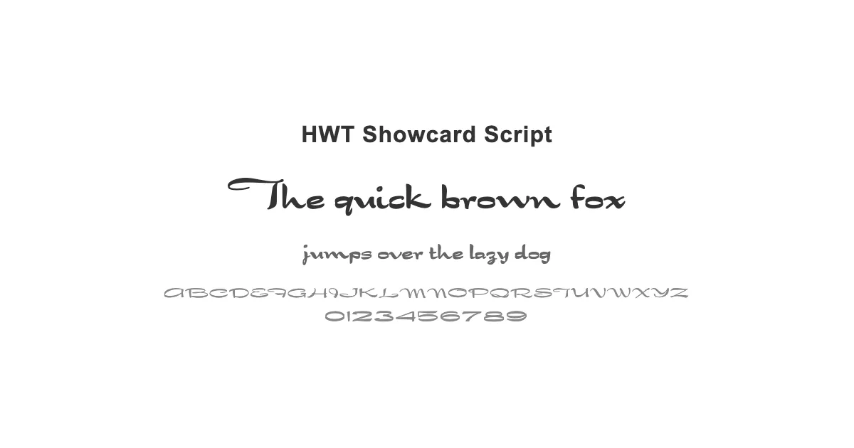 HWT Showcard Scriptのサムネイル画像