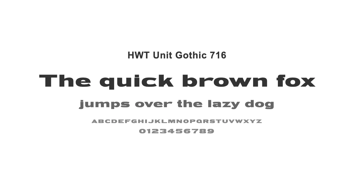 HWT Unit Gothic 716のサムネイル画像