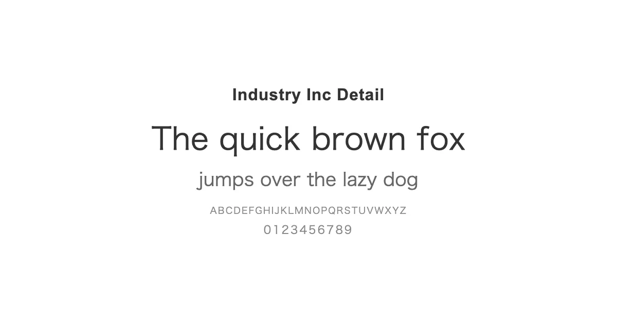 Industry Inc Detailのサムネイル画像