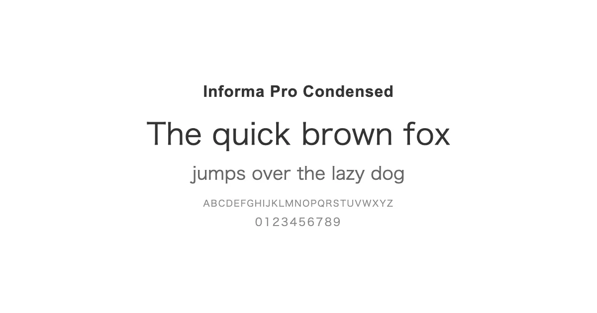 Informa Pro Condensedのサムネイル画像