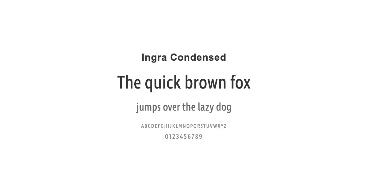 Ingra Condensedのサムネイル画像