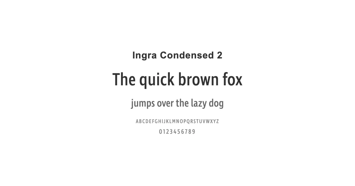 Ingra Condensed 2のサムネイル画像
