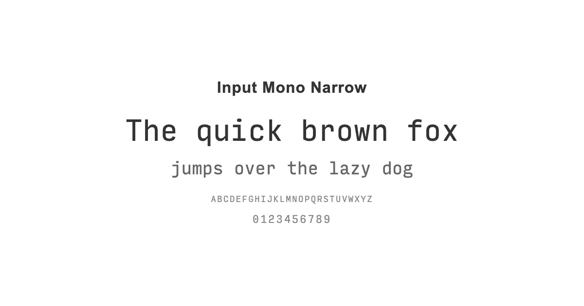 Input Mono Narrowのサムネイル画像