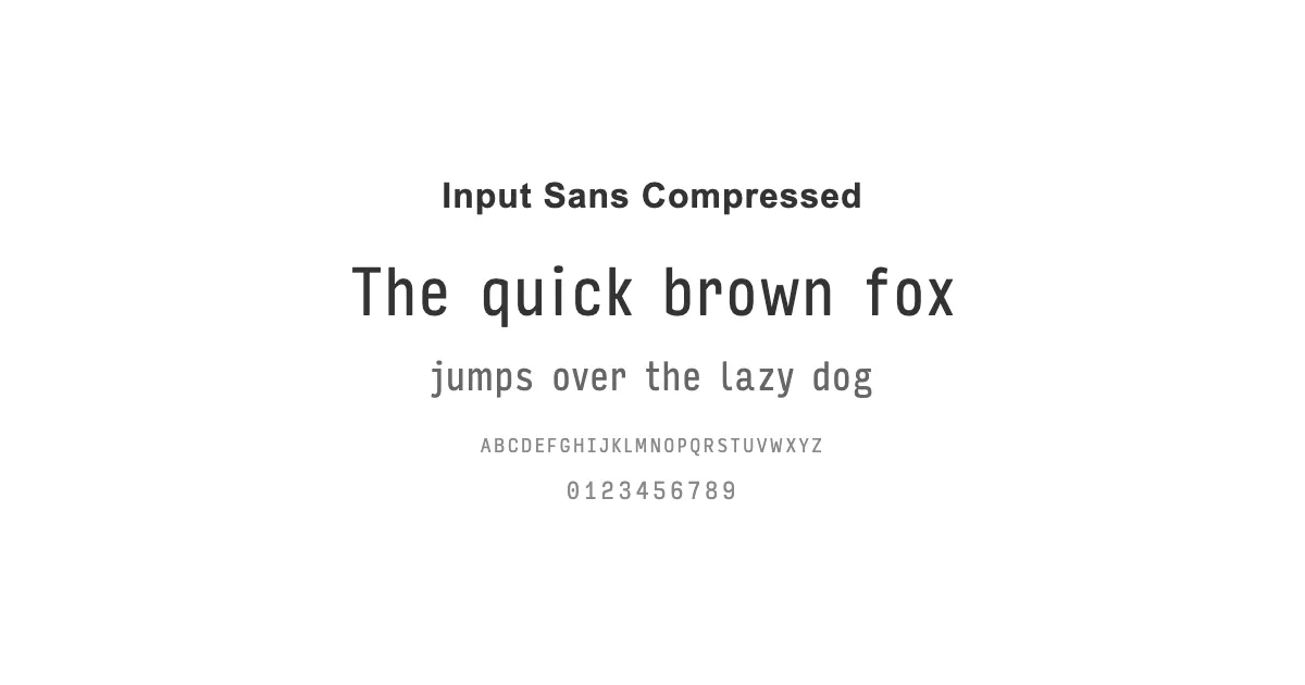 Input Sans Compressedのサムネイル画像