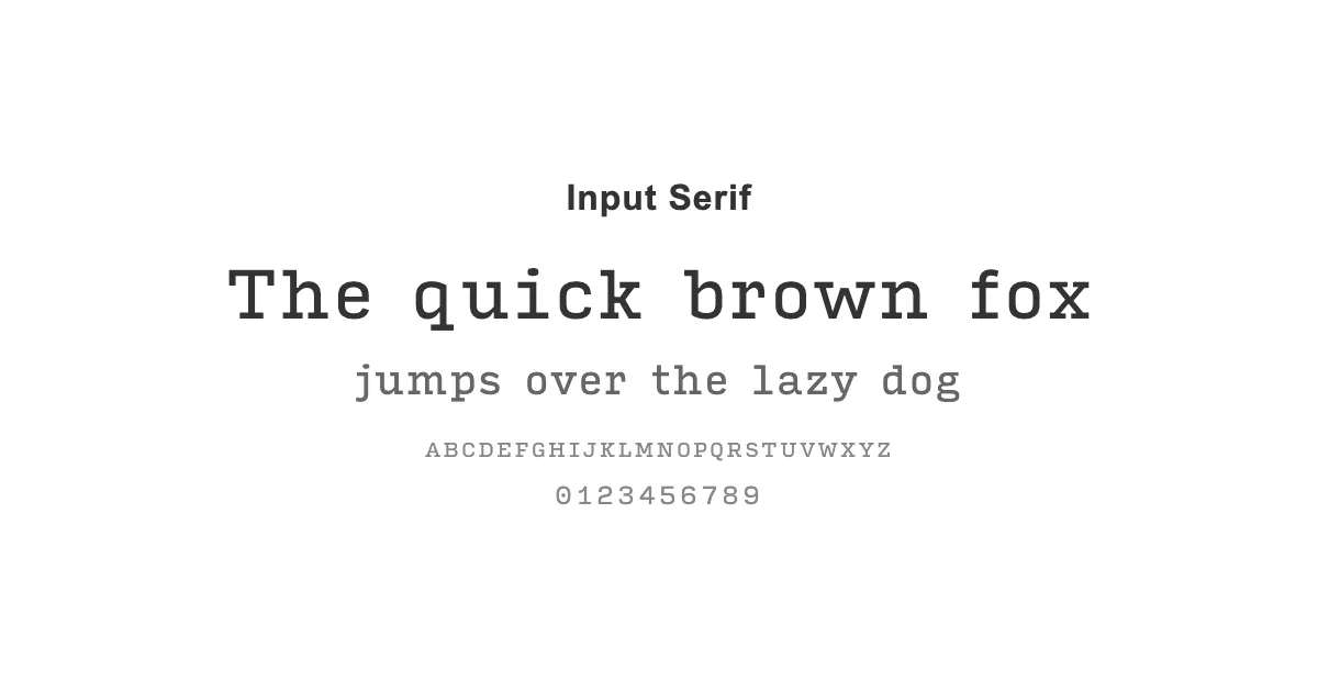 Input Serifのサムネイル画像