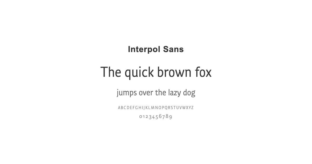 Interpol Sansのサムネイル画像