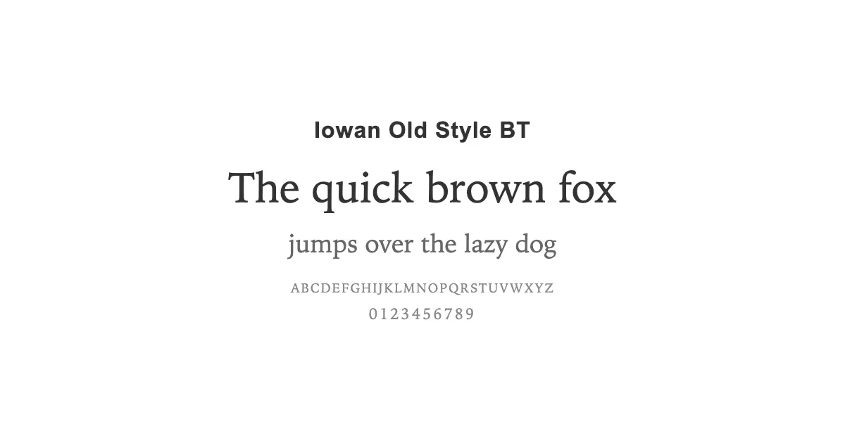 Iowan Old Style BTのサムネイル画像