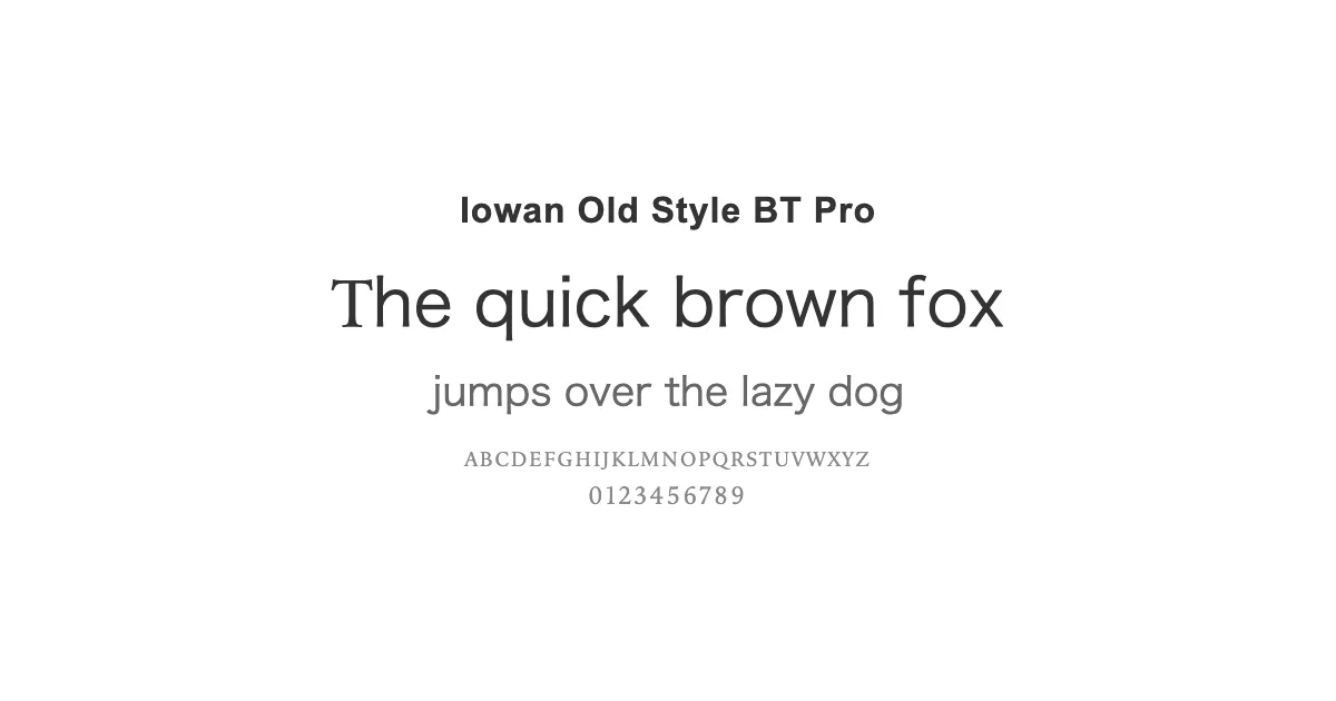 Iowan Old Style BT Proのサムネイル画像
