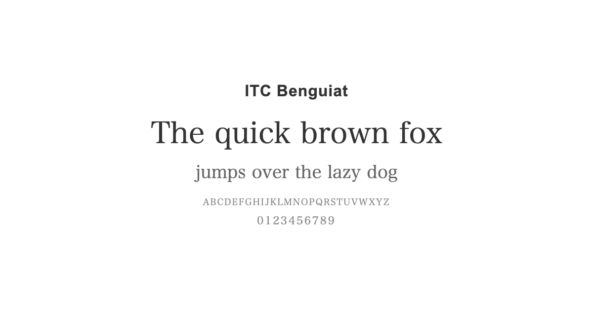 ITC Benguiatのサムネイル画像
