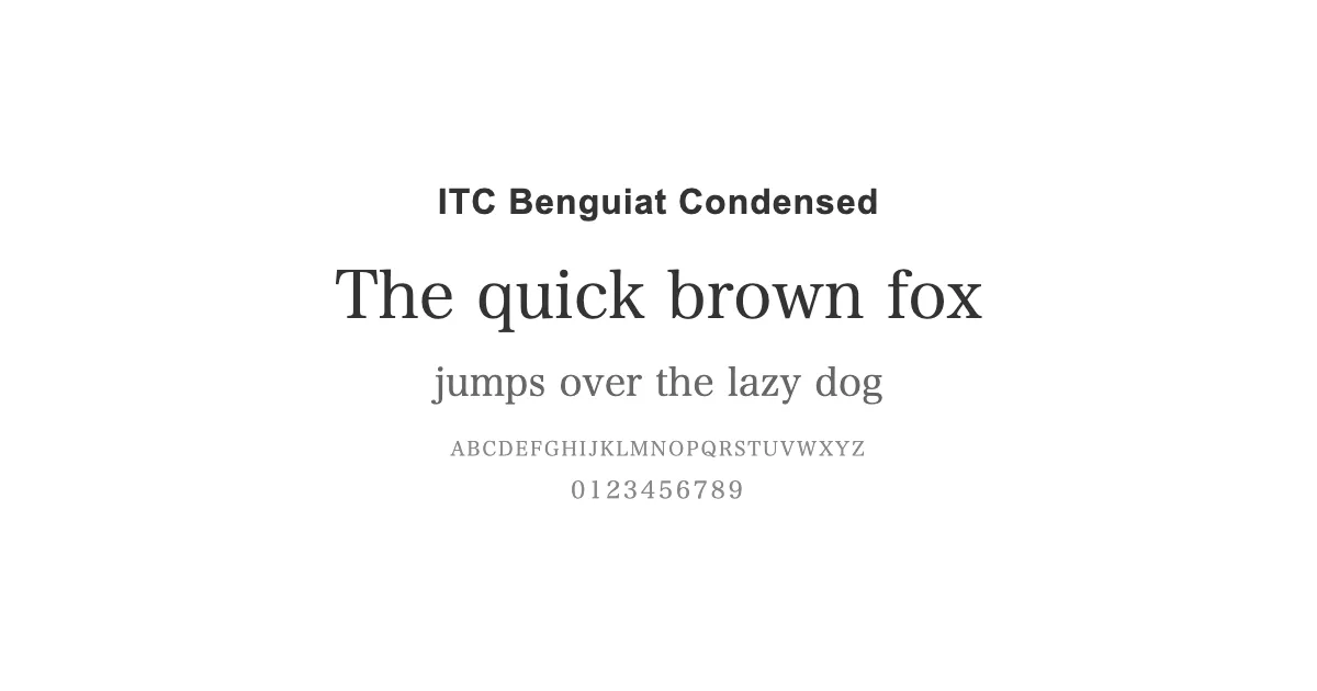 ITC Benguiat Condensedのサムネイル画像