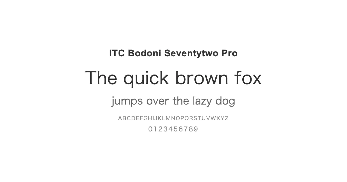 ITC Bodoni Seventytwo Proのサムネイル画像