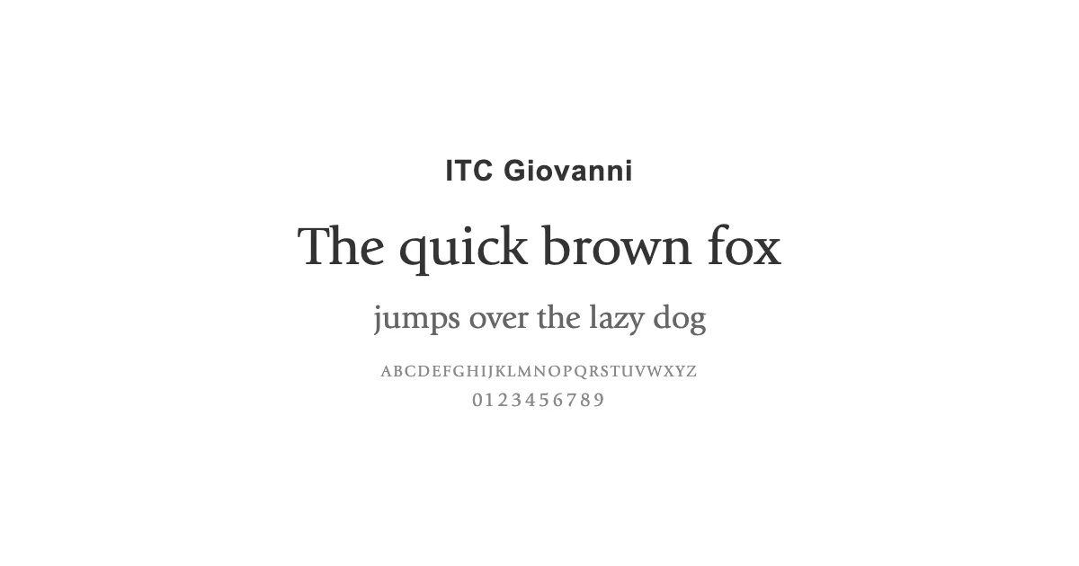 ITC Giovanniのサムネイル画像