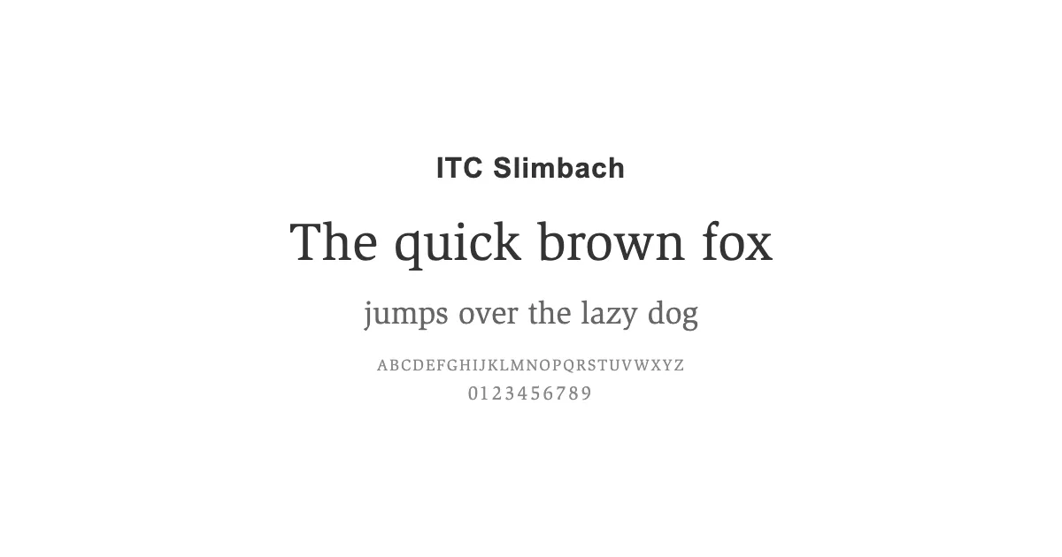 ITC Slimbachのサムネイル画像