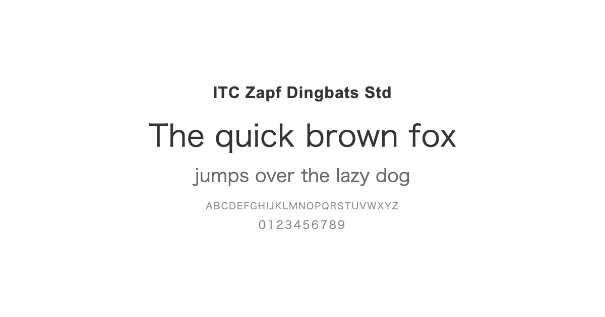 ITC Zapf Dingbats Stdのサムネイル画像